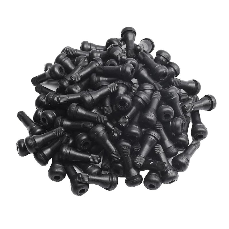 CE Centaurus Electronics CENTAURUS Snap-in Standard Length Black Rubber Valve Stem TR413 (200pcs) Replacement for Tubeless 0.453in 11.5mm Rim Holes on Vehicles - Image 1